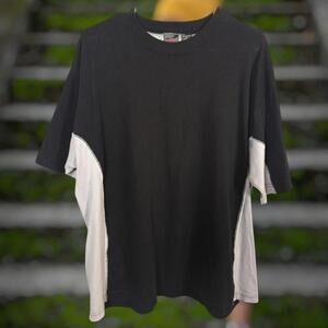 Prospirit Y2K Vintage Men's Black and Gray Athletic Performance Cotton L Tee